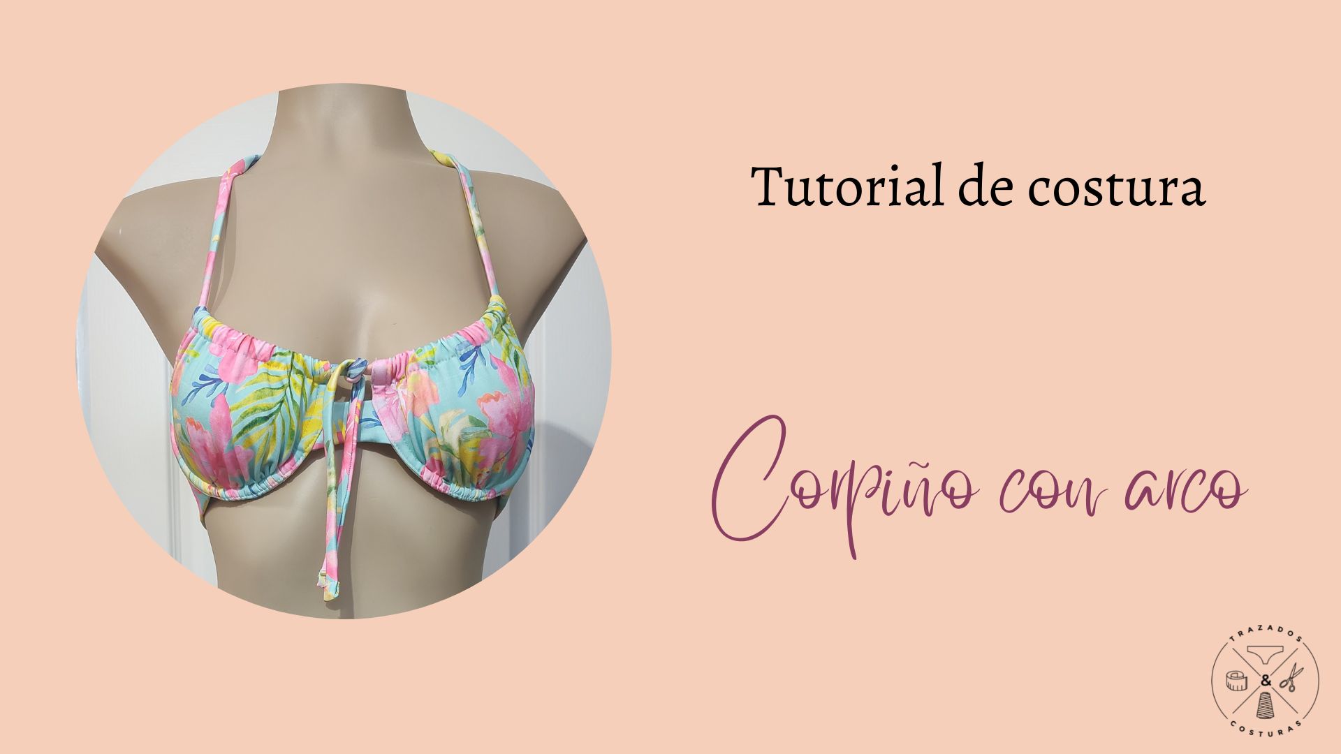 Corpiño con arco y taza entera(BIKINI)