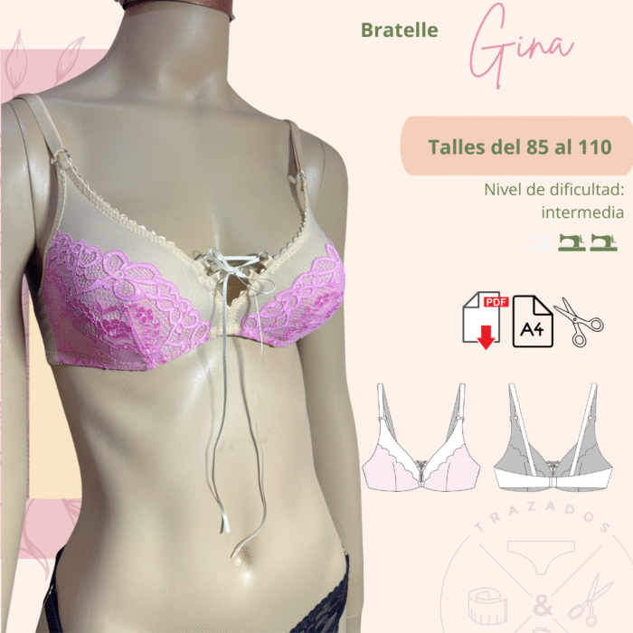 Moldería digital  bralette Gina
