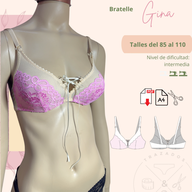Moldería digital  bralette Gina