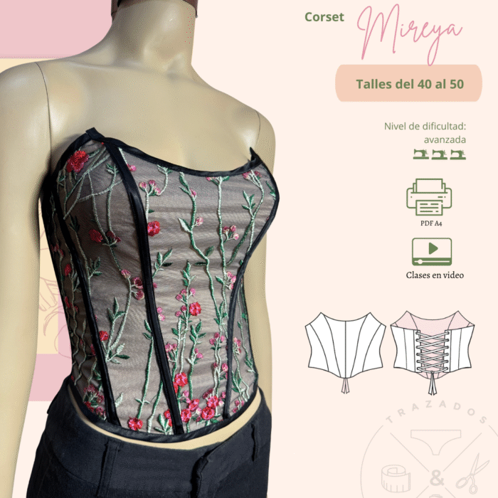 Corset corto con ballenas