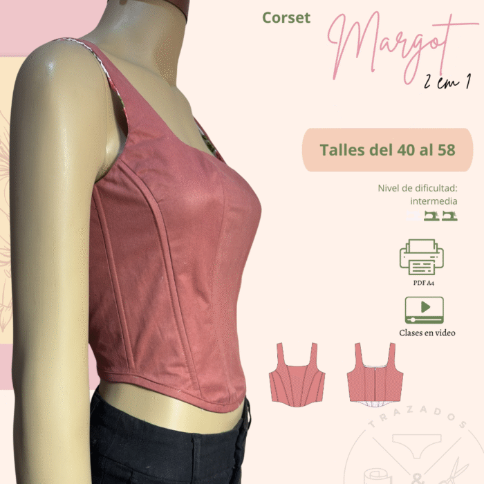 Corset corto con breteles