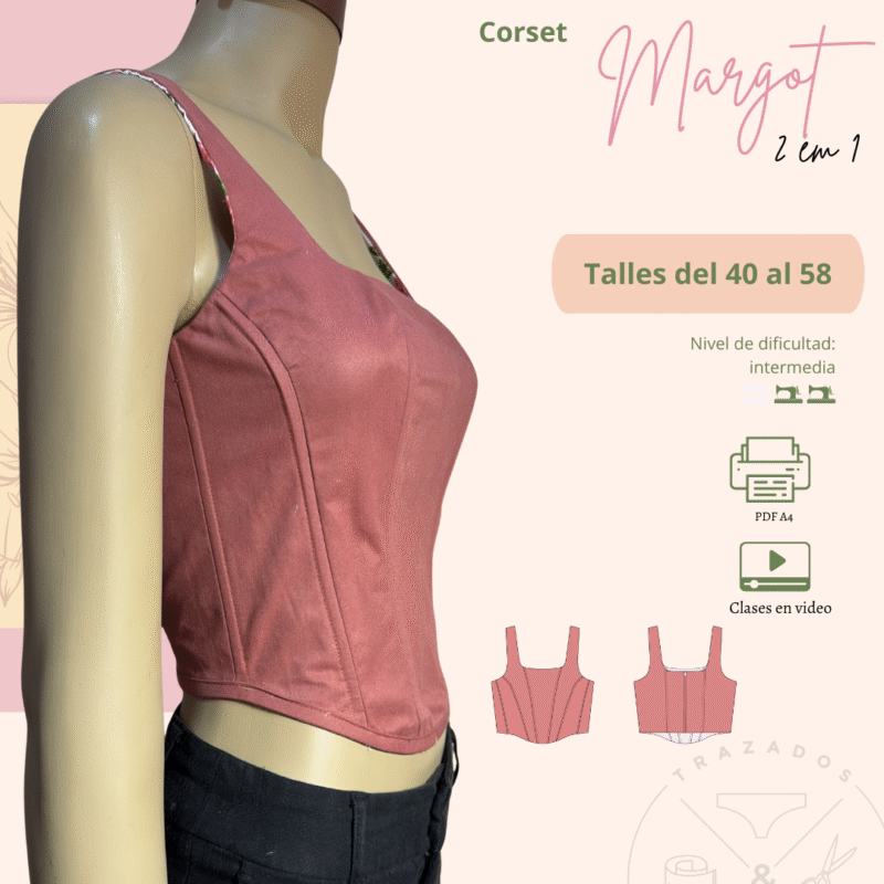 Corset corto con breteles