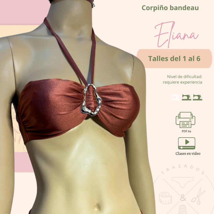 Corpiño bandeau bikini