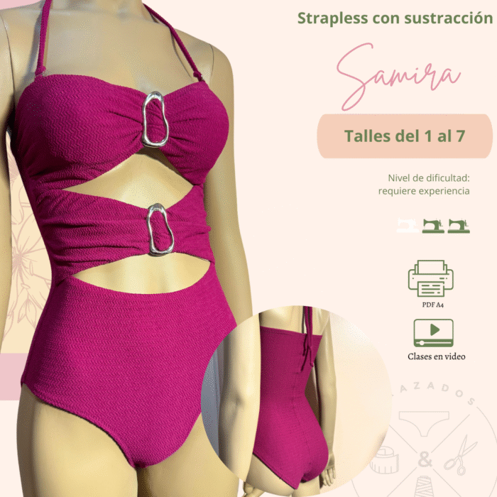 Entera strapless con sustracción