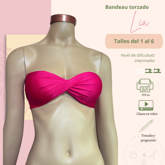Corpiño bandeau torzado