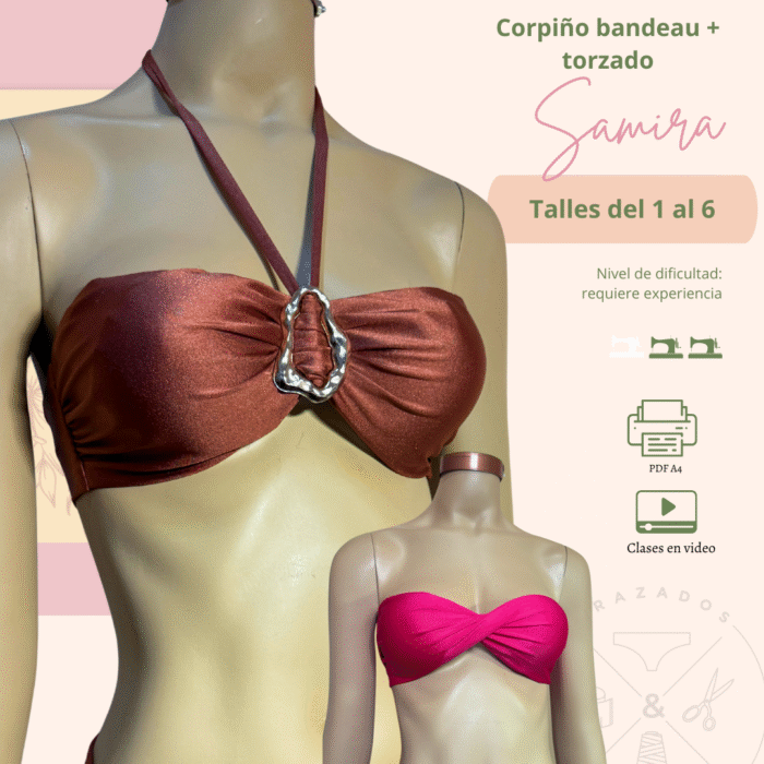 Corpiño bandeau bikini