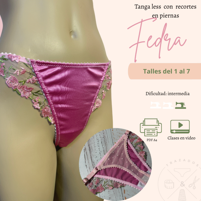 Tanga less con recortes en las piernas