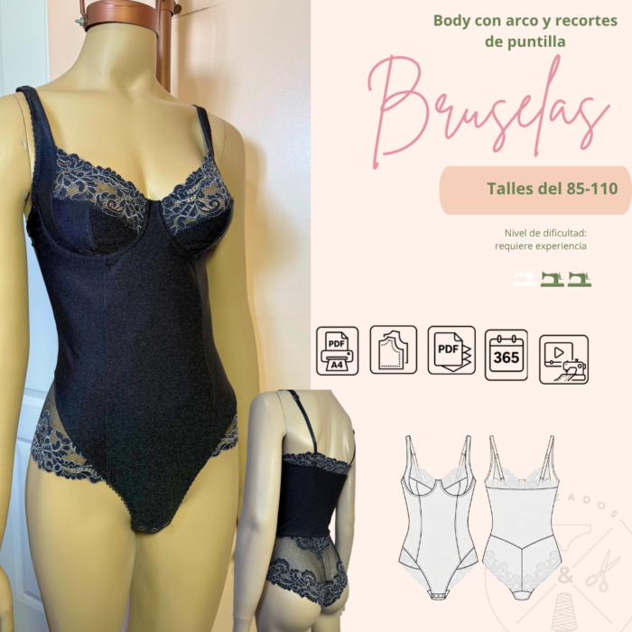 Body con arco y recortes de puntilla PREVENTA HASTA 2/9